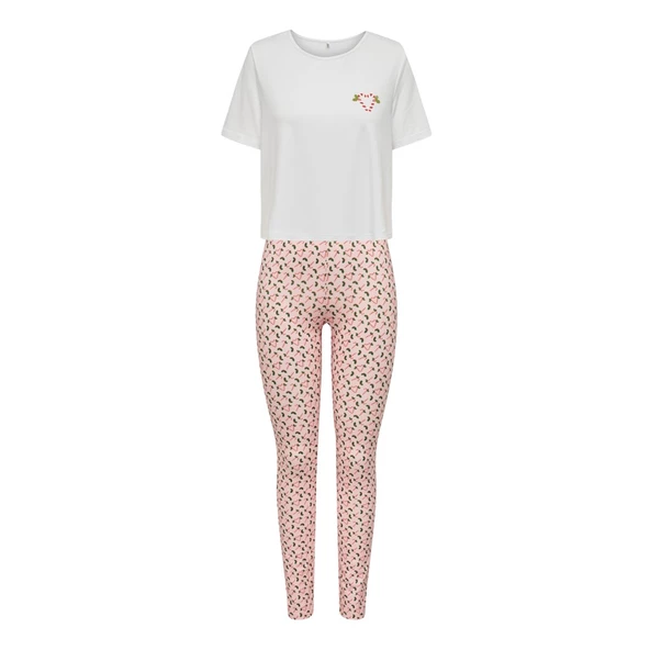 Only Minimalist Crop Kadın Pijama Takımı - Kısa Kol Rahat Uyku