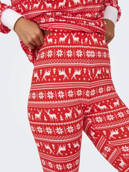 Only Uzun Kol Gece Pijama Takımı - Rahat ve Sıcak Kışlık Desen - 6