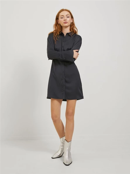 Jack&Jones JJXX Minimalist Saten Mini Elbise - Günlük & Parti - Resim 2