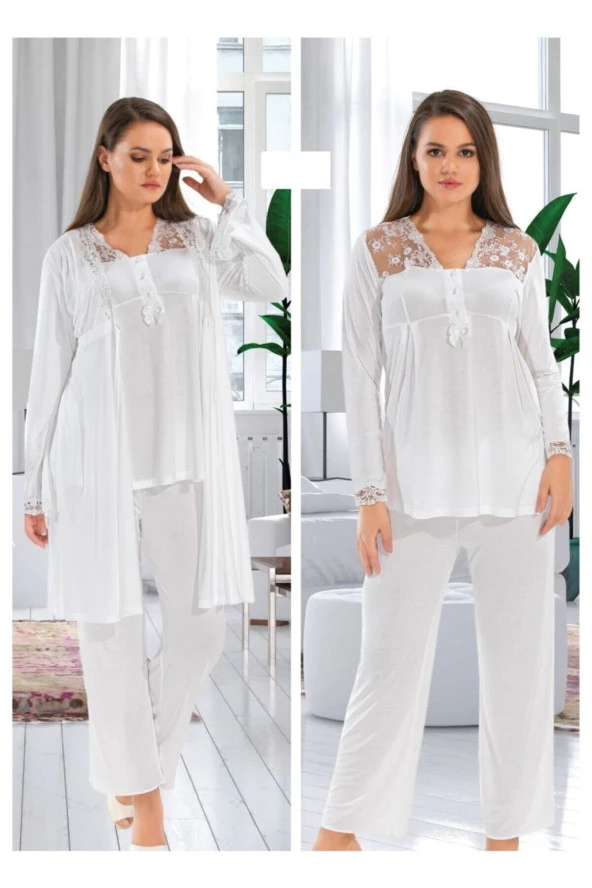 Lohusa Hamile Sabahlıklı Pijama Takımı