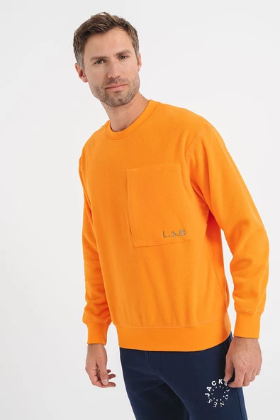Jack&Jones Erkek Oversize Sweatshirt - Minimalist Stil - Günlük Kullanım - 9