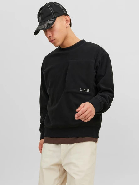 Jack&Jones Erkek Oversize Sweatshirt - Minimalist Stil - Günlük Kullanım - 6