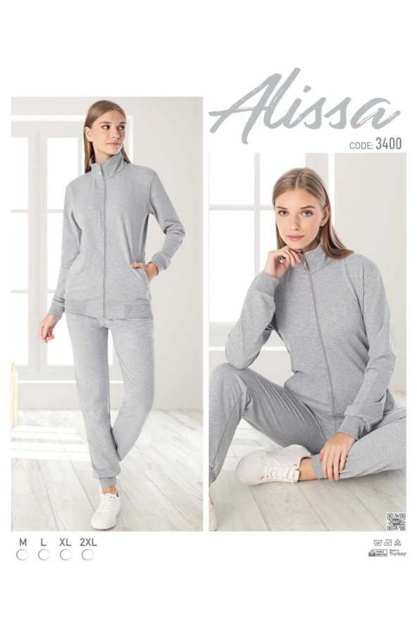 Kadın Alt Üst Gri Eşofman Takımı ürün görseli