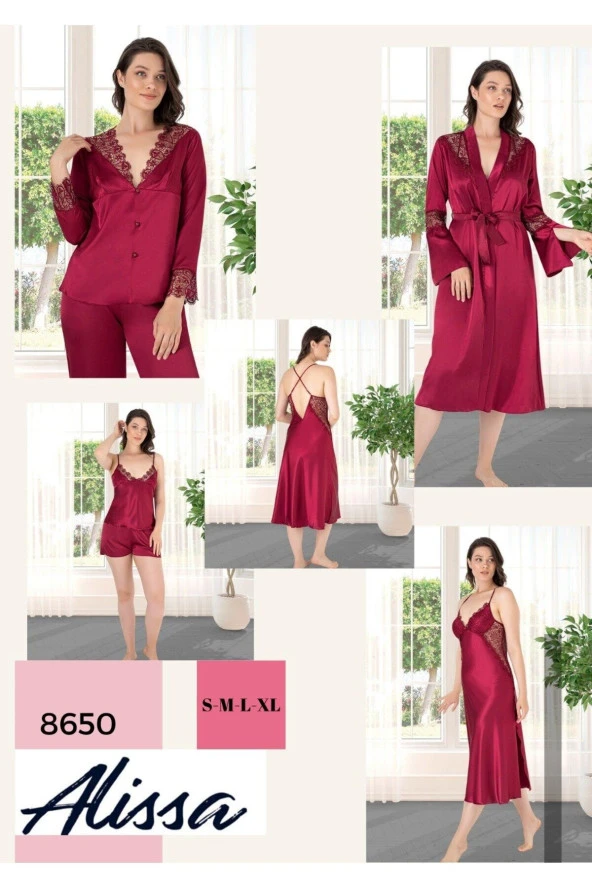 Kadın Saten Altılı Çeyiz Seti ürün görseli