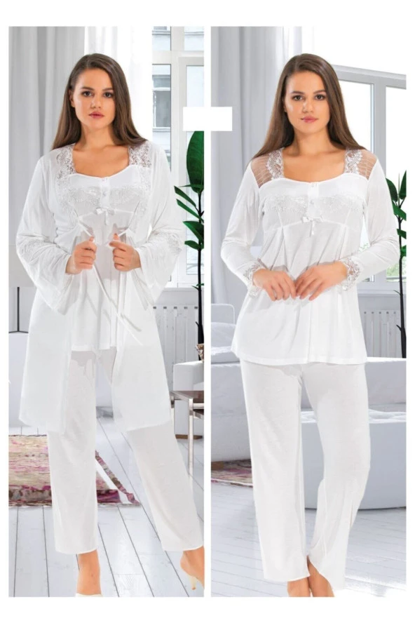 Lohusa Hamile Sabahlıklı Pijama Takımı