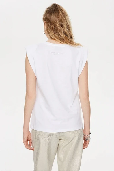 BSB Minimalist Oversize Kadın Bluz - Resimli - Rahat Kesim - 7