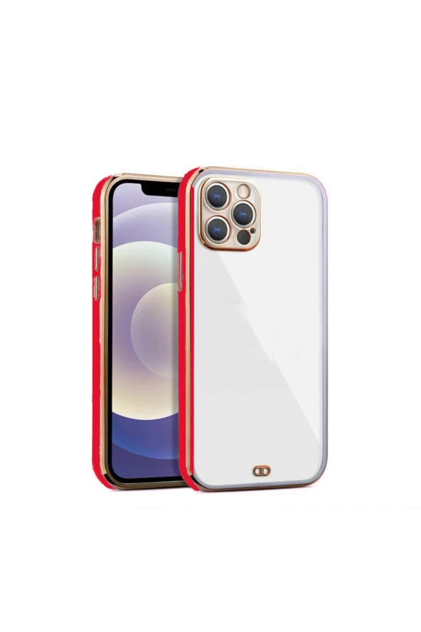 iPhone 14 Pro Arka kapak Kılıf Kırmızı kenarlı rose ürün görseli 1