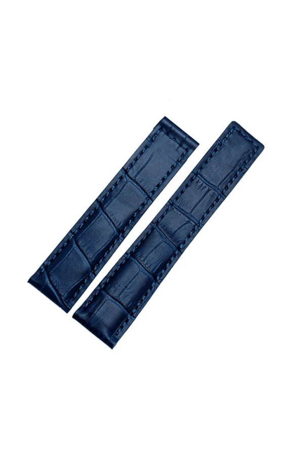 tag-heuer-carrera-uyumlu-22 x20 - mavi -deri-saat-kordonu mavi ürün görseli 1