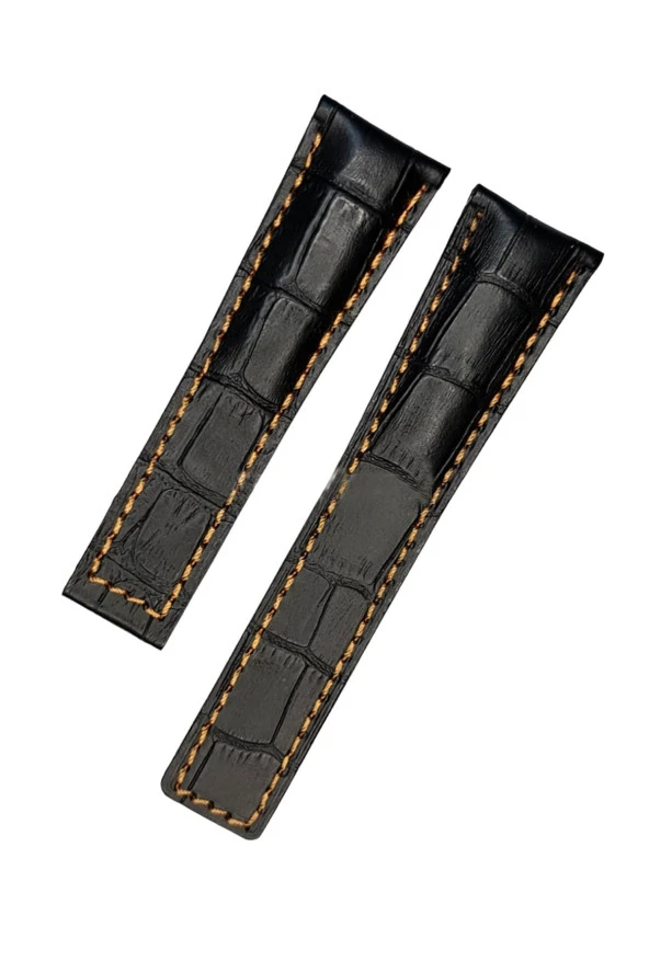 Tag Heuer Turuncu Dikişli 22x20 mm Deri Saat Kordonu ürün görseli 1