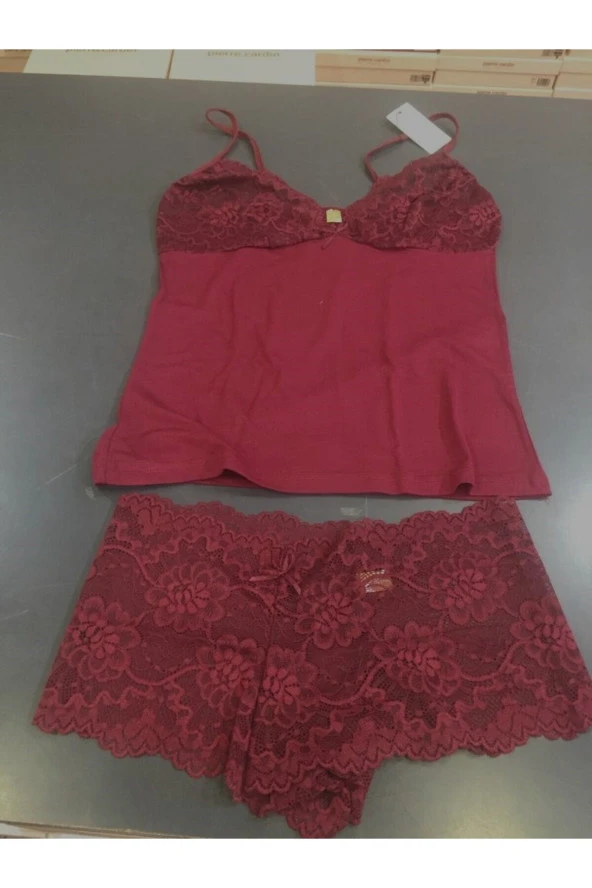 Çeyizlik Dantel Detaylı Atlet Külot Takım ürün görseli