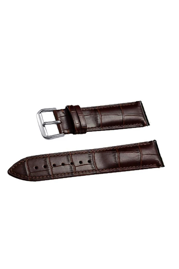 Hakiki Deri Kahverengi 22 Milim Saat Kayış ürün görseli 1