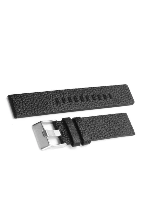 Diesel Saat Uyumlu 24mm Siyah Renk Hakiki Deri Saat Kordonu ürün görseli 1