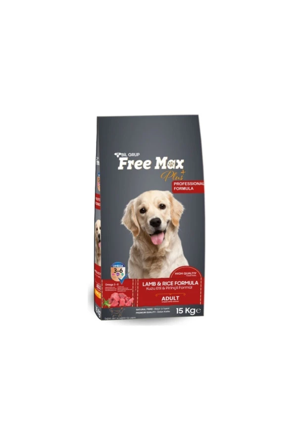 Free Max Kuzu Etli Yetişkin Köpek Maması 15 Kg