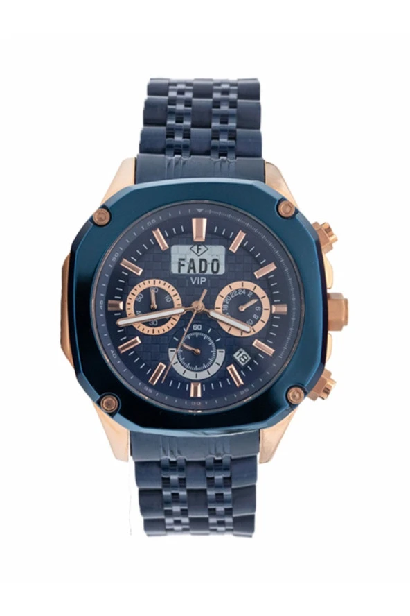 Rh 0030 Çelik Kordonlu Mavi Saat ürün görseli 1