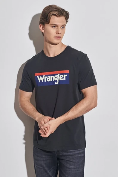 Wrangler Oversize Erkek T-Shirt - Kısa Kol - Minimalist Tarz - Resim 8