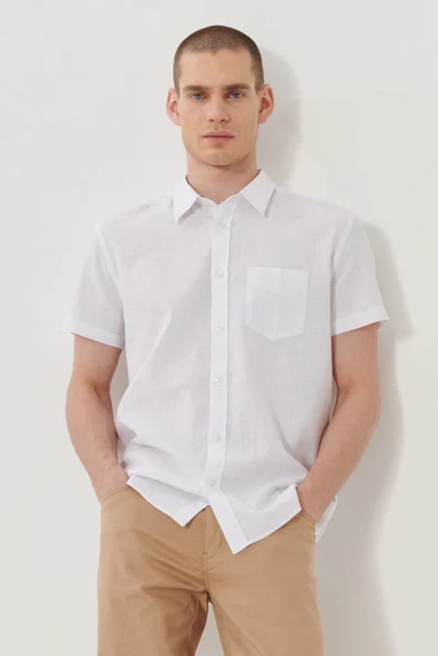 Wrangler Oversize Kısa Kol Erkek Gömlek - Minimalist Stil - 6