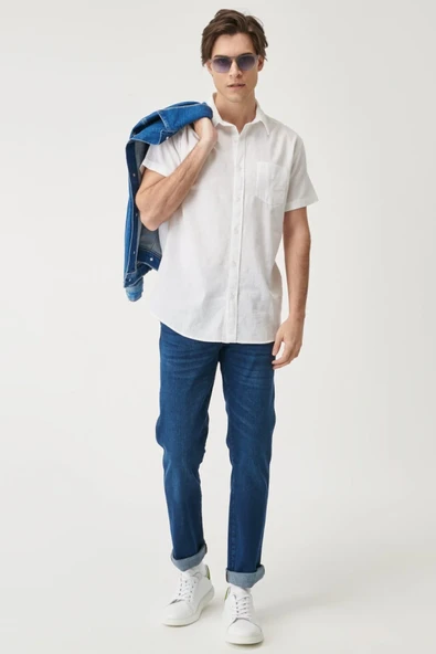 Wrangler Oversize Kısa Kol Erkek Gömlek - Minimalist Stil - 2