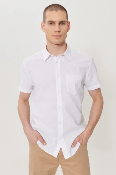 Wrangler Oversize Kısa Kol Erkek Gömlek - Minimalist Stil - 8