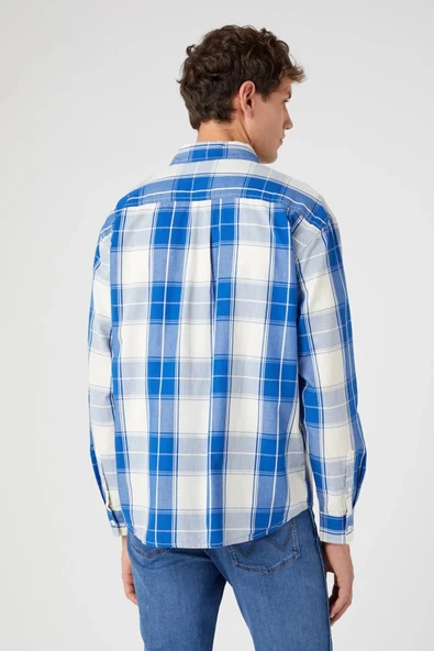 Wrangler Oversize Kareli Uzun Kol Erkek Gömleği - Günlük & Şık - 8