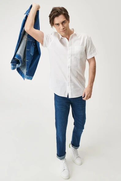 Wrangler Oversize Kısa Kol Erkek Gömlek - Minimalist Stil - 4