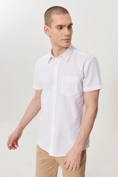 Wrangler Oversize Kısa Kol Erkek Gömlek - Minimalist Stil - 7