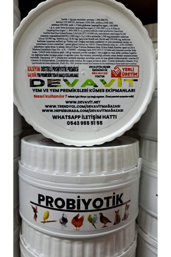 Probiyotik, Kuşlar için Probiyotik 250 gr - 1