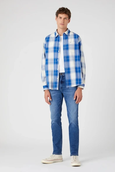 Wrangler Oversize Kareli Uzun Kol Erkek Gömleği - Günlük & Şık - 7