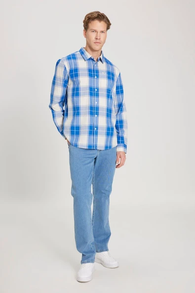 Wrangler Oversize Kareli Uzun Kol Erkek Gömleği - Günlük & Şık - 10