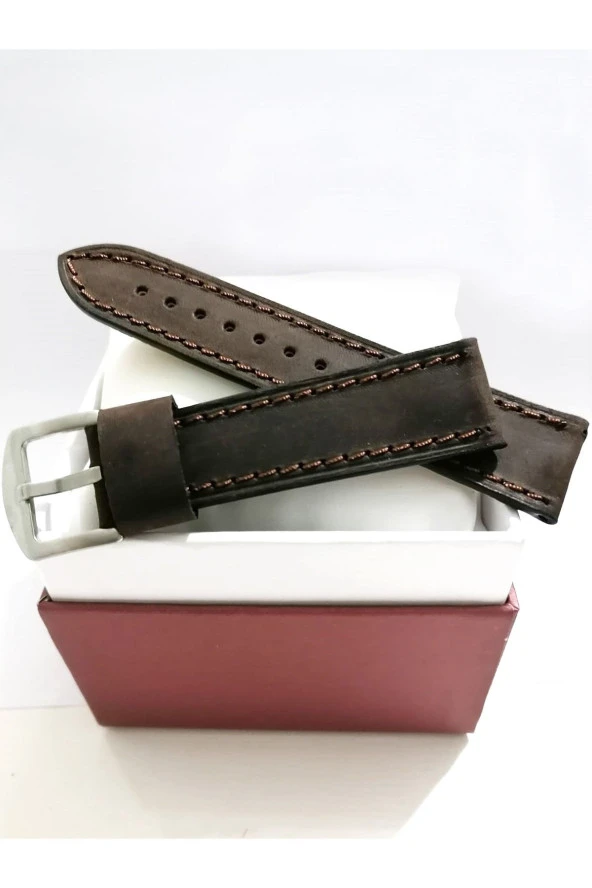 22 Milim Hakiki Deri Saat Kayışı 12 ürün görseli