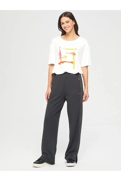 Faik Sönmez Oversize Kadın Eşofman Altı - Minimalist Günlük Spor
