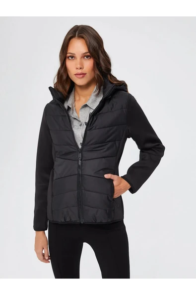 Faik Sönmez Kapüşonlu Minimalist Kadın Mont - Günlük Kullanım - 10