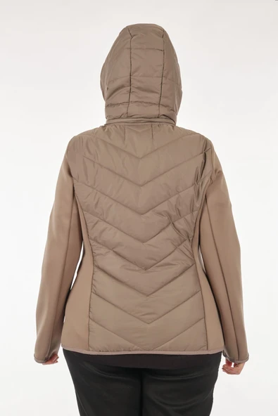 Faik Sönmez Kapüşonlu Minimalist Kadın Mont - Günlük Kullanım - 4