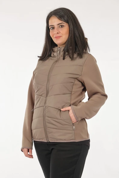 Faik Sönmez Kapüşonlu Minimalist Kadın Mont - Günlük Kullanım - 2