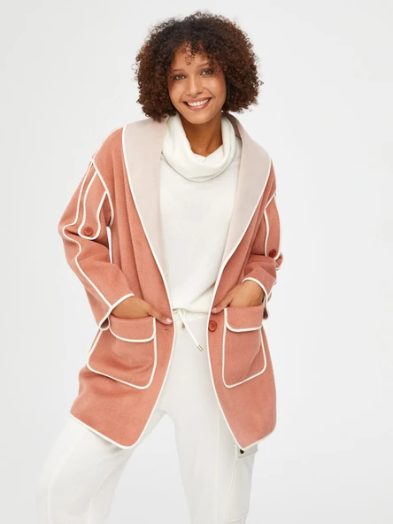 Faik Sönmez Oversize Midi Kaban - Minimalist Tasarım