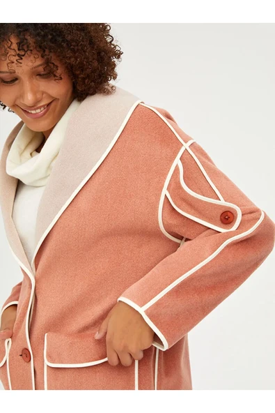 Faik Sönmez Oversize Midi Kaban - Minimalist Tasarım - 4