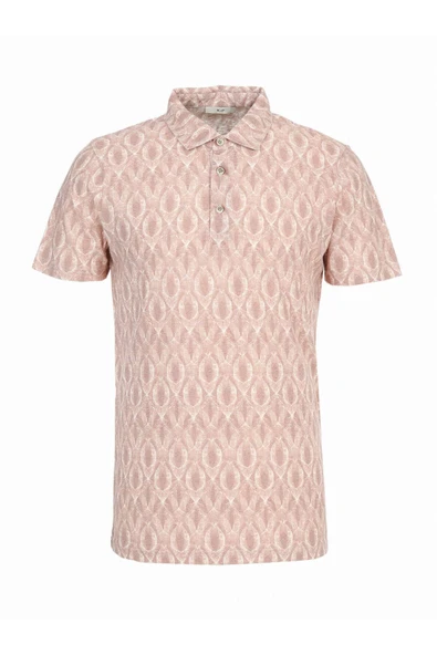 Kip Minimalist Desen Polo Yaka Kısa Kol Erkek T-Shirt TSH-1322 - 6