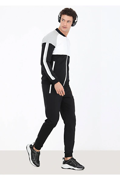 Kip Erkek Oversize Fermuarlı Sweatshirt - Minimalist Spor Tarzı - 2