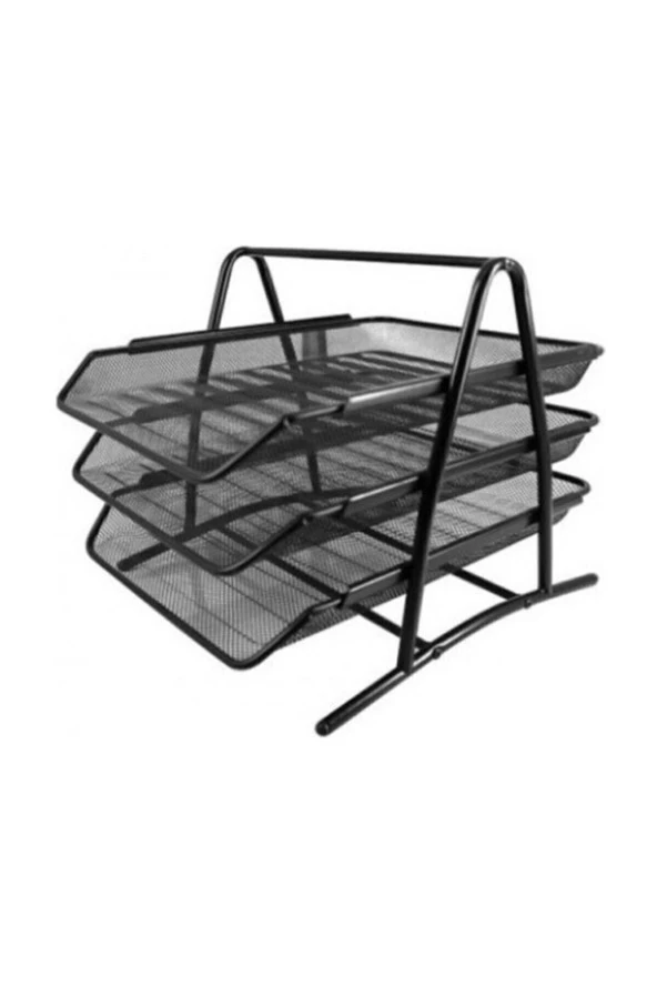 Perfore Evrak Rafi Metal 3 Katli 460g Siyah Fx ürün görseli