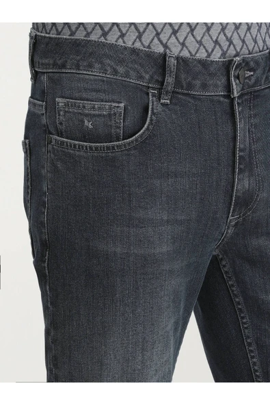 Kip Minimalist Erkek Jean Pantolon - Regular Fit Günlük Kot - 3
