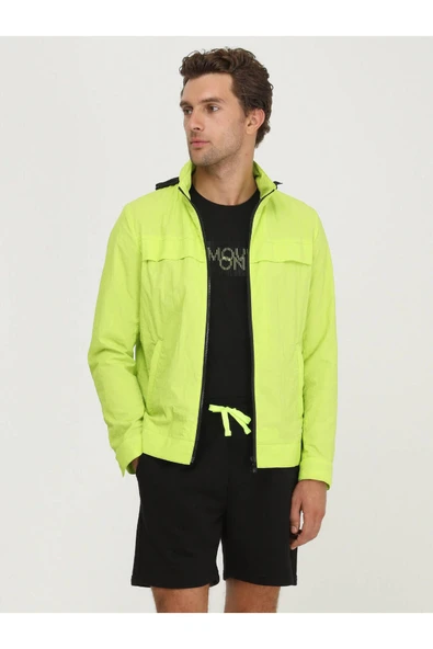 Kip Erkek Oversize Neon Sweatshirt - Minimalist Stil - 3