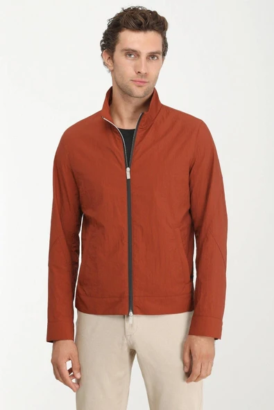 Kip Minimalist Fermuarlı Uzun Kol Erkek Mont - Günlük ve Şık - 7