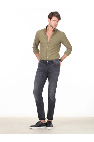 Kip Erkek Slim Fit Jean Pantolon - Minimalist Günlük Tarz - 2