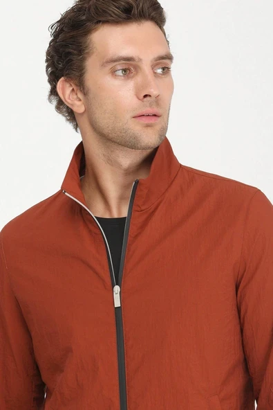 Kip Minimalist Fermuarlı Uzun Kol Erkek Mont - Günlük ve Şık - 8