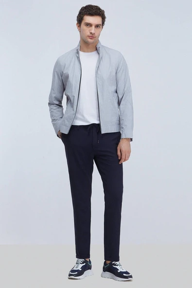 Kip Minimalist Fermuarlı Uzun Kol Erkek Mont - Günlük ve Şık