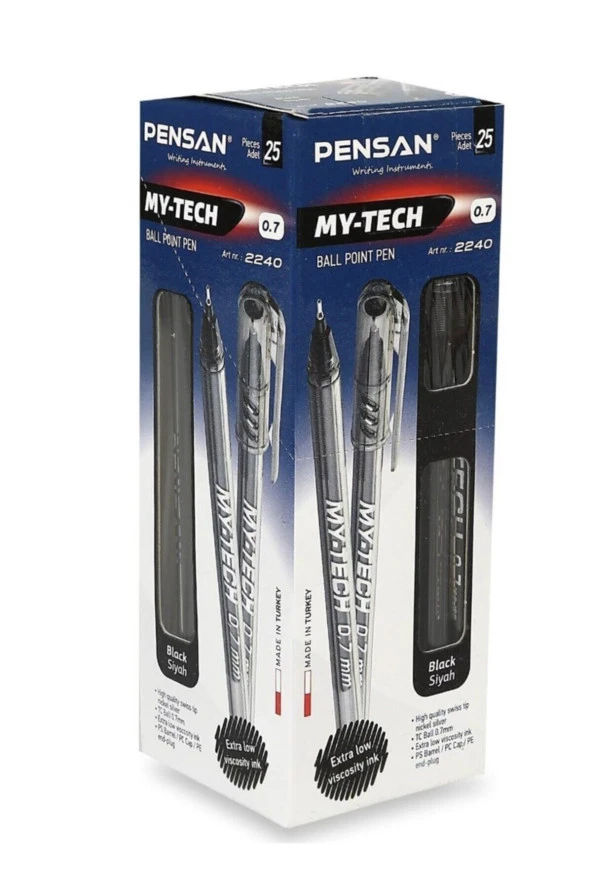 My-tech 0.7 Kalem- 25'li Paket Siyah