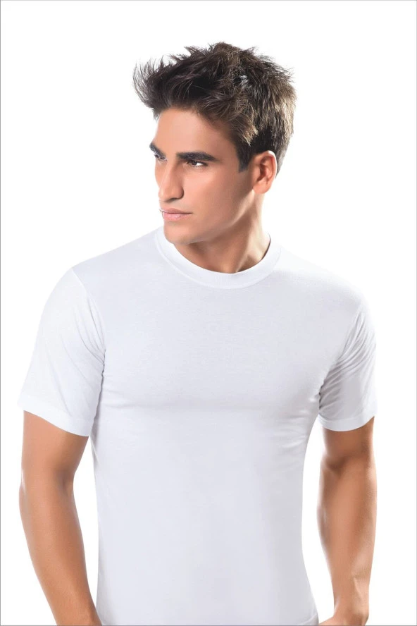 Erkek Beyaz Penye Kapalı Yaka Fanila ürün görseli