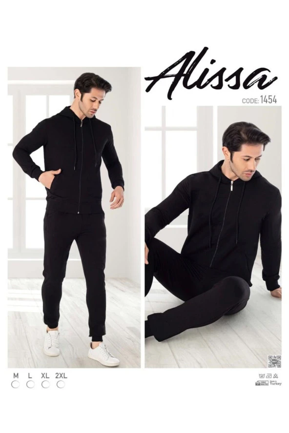 Erkek Alt Üst Siyah Eşofman Takımı ürün görseli