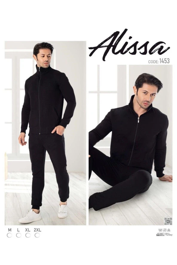 Erkek Alt Üst Siyah Eşofman Takımı ürün görseli