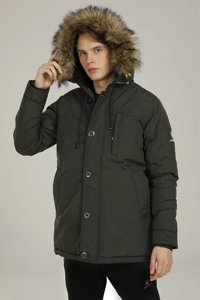 Lumberjack Erkek Oversize Kapüşonlu Kaban - Kışlık Sıcaklık - 6