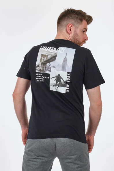 Lumberjack Oversize Erkek T-Shirt - Brooklyn Köprüsü Baskılı - 7